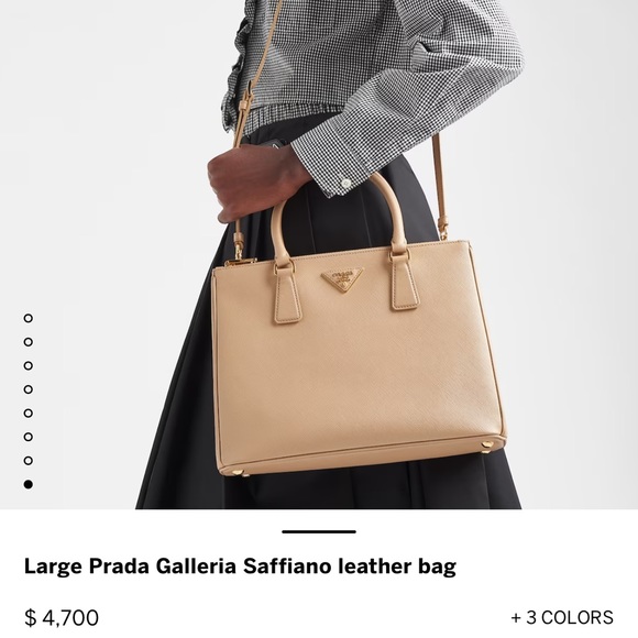 Prada Large Galleria Saffiano Bag Beige - Picture 1 of 4